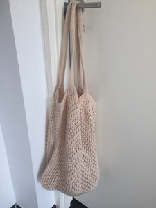 VAREPRØVE - STRIKKET NET - BEIGE - 37X37 CM