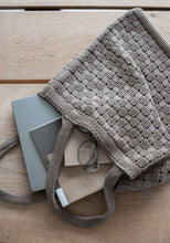 STRIKKET SHOPPING BAG - GINGER SNAP - 37X37 CM (ER PÅ LAGER)