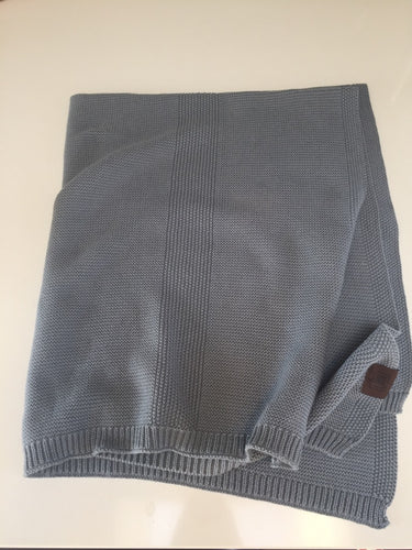 KNITTED BABY PLAID - MOUNTAIN - BEIGE - 90X70CM