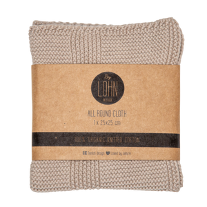 GIFT SET - 2X NAPKINS - KHAKI + 2X NAPKIN RINGS 