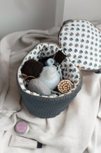 KNITTED TOILET BAG - TOTE - ROSE - 30X22X11 CM