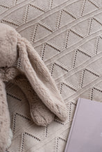 KNITTED BABY PLAID - MOUNTAIN - BEIGE - 90X70cm