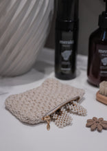GIFT SET - KNIT CLUTCH - 22X11X5CM + PURSE 13X9CM - BEIGE MELANGE