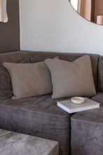 STRIKKET PUDE - RHOMB - KHAKI - 50x50CM