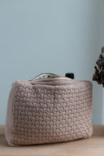 KNITTED TOILET BAG - TOTE - ROSE - 30X22X11 CM - LARGE