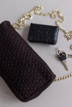 LIMITED EDITION - KNIT CLUTCH - CROSS-BODY CHAIN ​​- 22x11x5CM - EARTH BROWNN