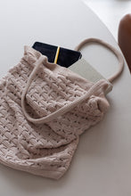 STRIKKET SHOPPING BAG - HUSTED VIOLET - 37X37 CM