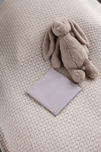 KNITTED JUNIOR BED BLANKET - SQUARE - BEIGE - 140x160cm
