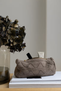 NEW - KNITTED CLUTCH - TOTE - GINGER SNAP - 22X11X5 CM